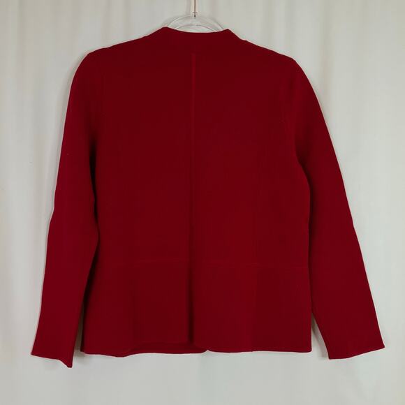 Talbots | Red Sweater Gold Button Front Cotton Rayon Blend Womens Large Petite - Picture 5 of 5